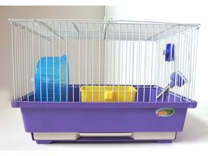 Tatrapet klec pro křečky 30 x 23 x 31 cm s výbavou fialová