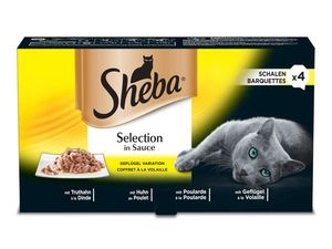 Sheba drůbeží kousky v omáčce 4 x 85 g vanička