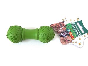 Tatrapet hračka pro psa činka s výstupky 10 cm, tvrdá guma, zelená