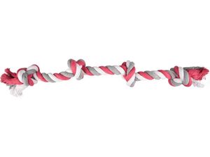 Flamingo hračka pro psa 4 uzle bavlna 60 cm 435 g fialovo-červená