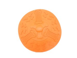 Flamingo hračka pro psa létající talíř 22 cm velký oranžový
