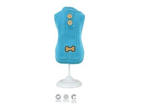 Nayeco svetr pro psa Punto Invertido s rolákem modrý délka 45 cm, obvod 52 cm doprodej