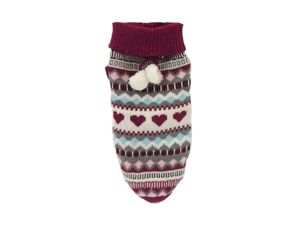Nayeco svetr pro psa Jersey Winter s rolákem fialovobílý délka 35 cm, obvod 34 cm