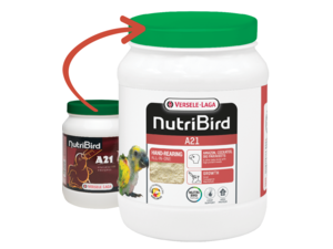 NutriBird A21 800g - směs pro ruční dokrmování pomaleji rostoucích druhů (kakadu, amazoňan