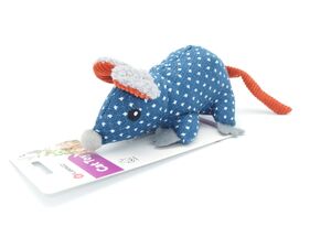 Flamingo hračka pro kočku maxi myš 17 cm modá