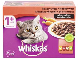 Whiskas adult masový výběr ve šťávě 12 x 100 g