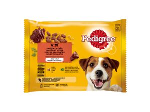 Pedigree adult kuře a jehně v želé 4 x 100 g