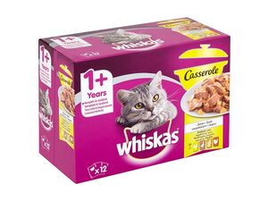 Whiskas Casserole adult 12 x 85 g drůbeží výběr v želé kapsa
