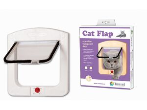 Cats Flap kočičí dvířka 15.5 x 14 /20,5 x 22,5 cm vnitřní rozměr bílá 3482