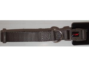 Nayeco obojek Basic Visoni nylon šedý 15 mm x 33 - 40 cm