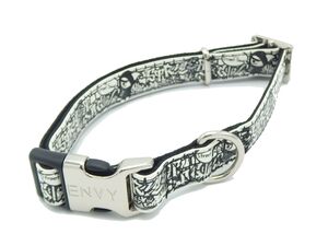Nayeco obojek Envy Street dog koženkový šedý 20 mm x 35 - 50 cm doprodej