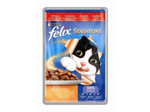 FELIX kapsa 100g Sensations hovězí v želé s rajčaty 100 g