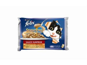 Felix sensations 4 x 100 g Sauce Surprise krůta ve slaninové omáčce jehně zvěřina