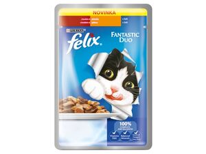 Felix Fantastic Duo hovězí drůbež v želé 100 g kapsa SLEVA