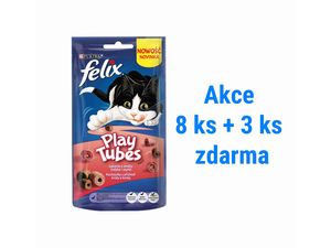 Balíček Felix Play Tubes 50 g s příchutí krůty a šunky 8 ks + 3 ks zdarma