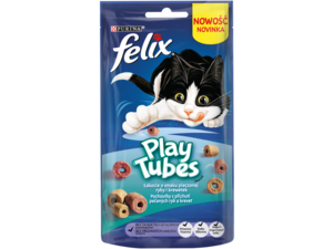 Felix Play Tubes 50 g s příchutí pečené ryby a krevety SLEVA