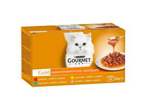Gourmet gold Delight 4 x 85 g kuře ve šťavnaté omáčce