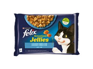 Felix Sensations Jellies Multipack 4 x 85 g losos treska v och.ucené omáčce