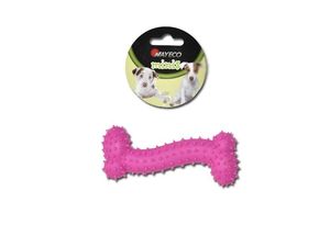 Nayeco hračka pro psa kost s výstupky 11 cm guma růžová