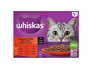 Whiskas Klasické pokrmy ve šťávě 12 x 85 g kapsa, hovězí, kuře, jehněčí, drůbeží