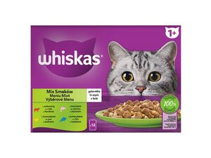 Whiskas Výběrové menu v želé 12 x 85 g kapsa, hovězí, kuře, losos, tuňák