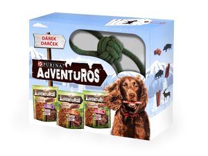 PURINA Adventuros 3ks 90 g vánoční balíček s hračkou SLEVA