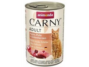 Animonda carny cat kuře, krůta a kachní srdce 400 g