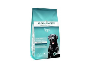 Arden Grange Light with fresh Chicken & Rice 12 kg + 2 kg zdarma