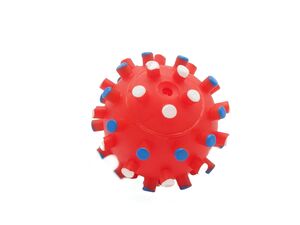 Tatrapet hračka pro psa míček s ostny 7 cm, vinyl červená