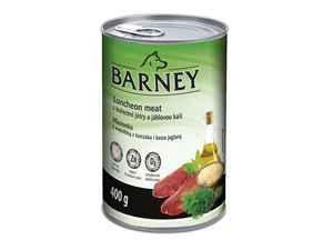 Barney luncheon meat s kuřecími játry a jáhlovou kaší 400 g SLEVA