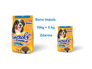 Bono Impuls s příchutí šunky 10 kg + 5 kg zdarma