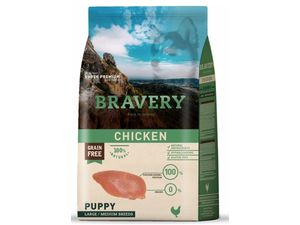 Bravery dog Puppy Large/Medium grain free chicken 4 kg