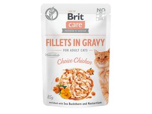 Brit Care Cat Fillets in Gravy Choice Chicken 85 g kapsa  
