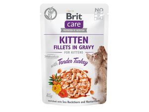 Brit Care Cat Kitten. Fillets in Gravy /Tender Turkey 85 g kapsa  