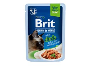 Brit Premium Cat Delicate Fillets in Gravy with Duck for Sterilised 85 g kapsa