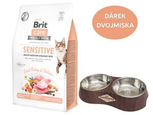 Brit Care Cat Grain-Free Sensitive Healthy Digestion & Delicate Taste 400 g krůta a sal.+d