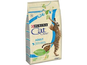 PURINA Cat Chow Adult 1500 g losos SLEVA ke 2ks zásobník na granule