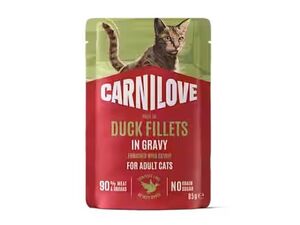 Carnilove Cat Pouch Gravy rich in Duck enriched with Catnip 85 g 