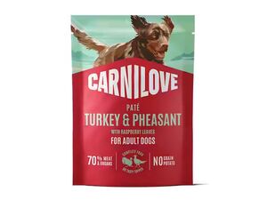 Carnilove Dog Pouch Paté Turkey & Pheasant with Raspberry Leaves 300 g
