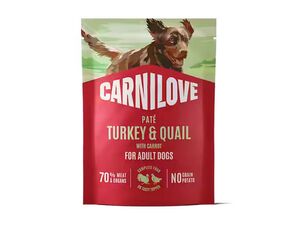 Carnilove Dog Pouch Paté Turkey & Quial with Carrot 300 g