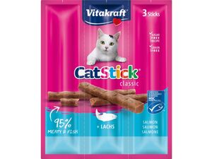 Vitakraft Cat Stick losos 3 x 6 g+dárek Vitakraft cat Yums 12 g játrovka