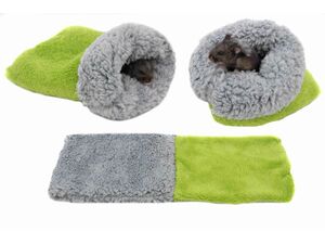 Spací pytel mini Delux dl.xs5 3 v 1, 21 x 16 cm sv.zelená/šedá pro malé hlodavce