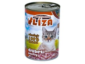 Líza konzerva pro kočku 400 g 100 % jemně mletého drůbežího masa 4.021