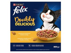 Felix 800 g Doubly Delicious Adult s kuřetem a krůtou