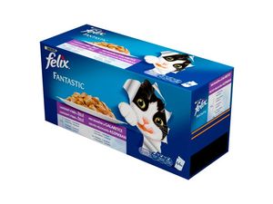 Felix Fantastic Multipack hovězí, kuřecí, losos a tuňák 44x100g