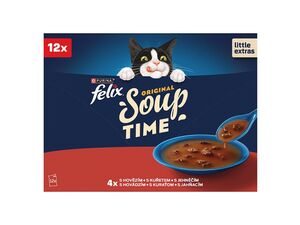Felix  Soup 12 x 48 g polévky s hovězím, kuřetem a jehněčím