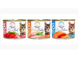 FINE CAT Exclusive konzerva pro kočky100% masa mix 6 x 200 g  hovězí, kuře, losos