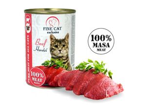 FINE CAT Exclusive konzerva pro kočky hovězí 100% masa 400 g