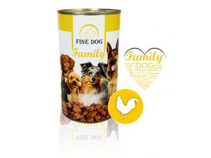 FINE DOG Family konzerva pro psy s drůbežím 1240 g