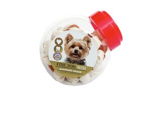 FINE DOG MINI Uzel bůvolí obalený kuřecím masem 25ks / 320g